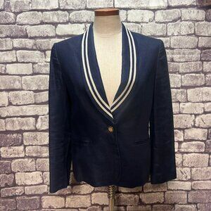Ralph Lauren Navy & White Long Sleeve Fully Lined Jacket Size 8P